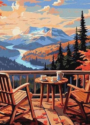 Картина за номерами - сніданок у горах ©art_selena_ua ідейка 40х50 см (kho2898)