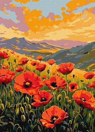 Картина за номерами - тиша серед маків ©art_selena_ua ідейка 40х50 см (kho6385)