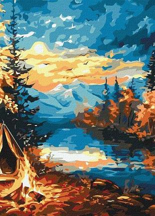 Картина за номерами - ніч у лісі ©art_selena_ua ідейка 40х50 см (kho2903)
