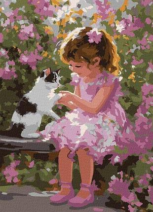 Картина за номерами - ігри з котиком ©art.solomiia ідейка 30х40 см (kho8489)