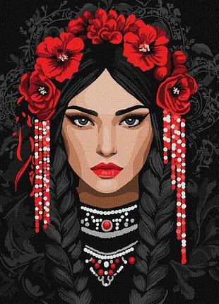 Картина за номерами - незламна українка ©art_selena_ua ідейка 30х40 см (kho8604)
