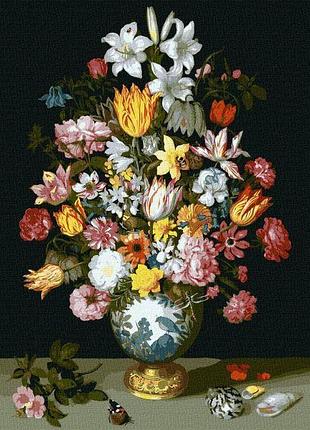 Картина за номерами - квіткова симфонія ©ambrosius bosschaert de oude ідейка 40х50 см (kho3210)