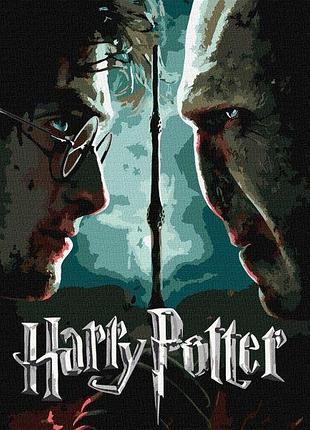 Картина за номерами - harry potter: гаррі та волдеморт з фарбами металік extra ©warner bros. идейка 40х50 см (kho5222)