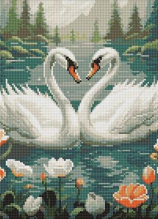 Алмазна мозаїка - лебедина вірність ©art_selena_ua идейка 40х40 см (amo7964)