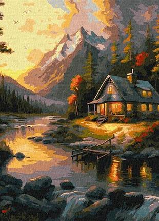 Картина за номерами - золотий захід сонця ©art_selena_ua идейка 40х50 см (kho6328)