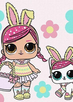 Картина за номерами - l.o.l. surprise! spring bling hops with kittea ідейка 40х40 см (kho1102)