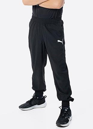 Чёрные спортивные брюки puma на мальчика 12 лет, спортивные штаны puma на 12 лет, спортивні штани puma на хлопчика 12 років, спортивні брюки puma