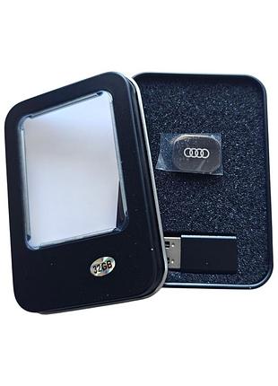 Флешка с логотипом авто audi type - c, компактная флешка для даных и музыки 32 гб