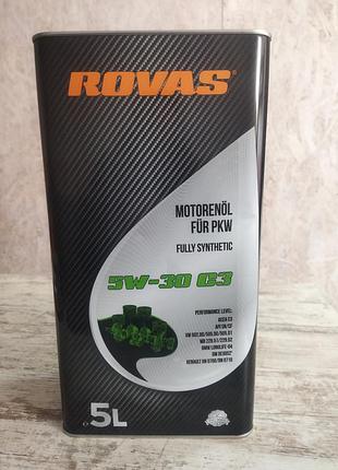 Олива моторна 5w-30 с3 rovas (5л)