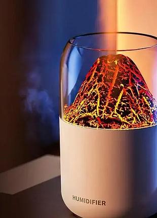 Ультразвуковий зволожувач повітря в стилі вулкана lamp jsq-1 280 мл аромадифузор-нічник для дому