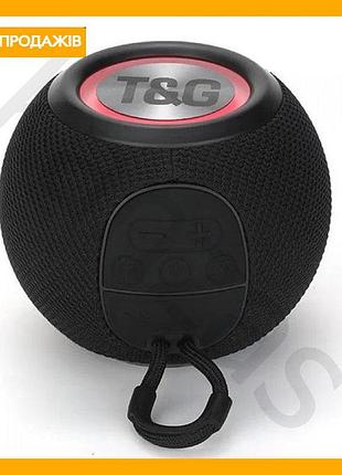 Портативная bluetooth колонка с подсветкой 5 вт fm радио черная динамик для музыки и звонков