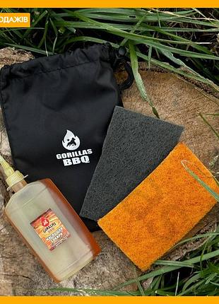 Набір для догляду за сокирою gorillas bbq універсальний комплект для чищення та змащення сокири засіб для догляду
