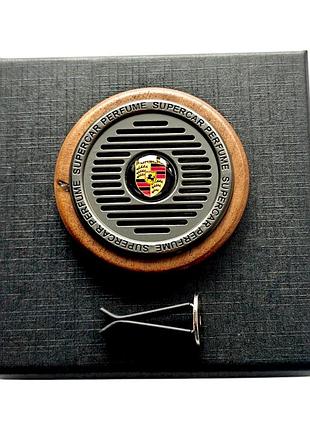 Ароматизатор металлический с деревом в дефлектор авто porsche