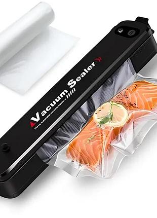 Вакууматор для еды вакуумный упаковщик vacuum sealer черный бытовой