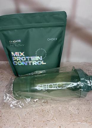 Протеиновый низкокалорийный жиросжигающий коктейль mix protein slim choice 405 г, протеиновые коктейли
