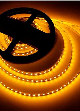 Led-стрічка 2835 120 діодів 9 6 вт 12 в жовтий колір для кухні led-stil 5000 мм ip33