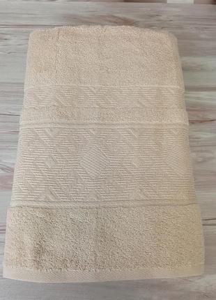 Махровое банное полотенце luzz kilim 70 * 140см бежевий