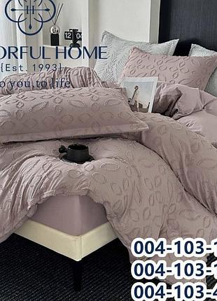 Комплект постільної білизни 004-103-18-20 "colorful home" двоспальний бузковий