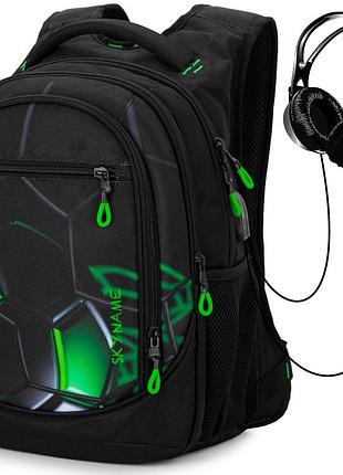 Рюкзак школьный для мальчика 3 4 5 6 класс, ортопедический портфель с usb №12