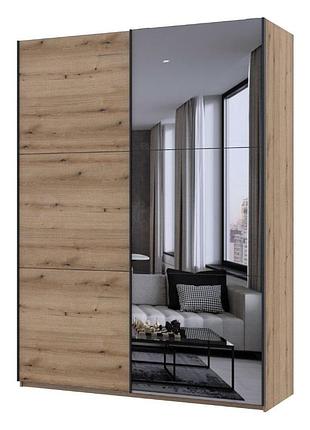 Шафа купе doros g-caiser дуб евок 1 дсп / 1 зеркало 180х60х240 (drs-011578)