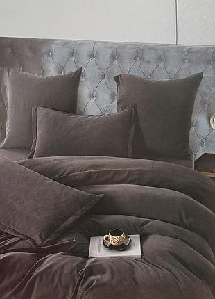 Комплект постельного белья однотонный home secret двуспальный