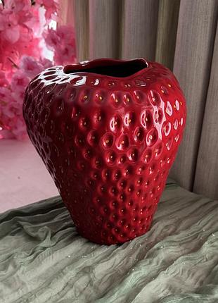 Ваза керамическая 998-001" strawberry 25см bona di ( два размера ), красный