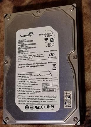 Неробочий ide 3.5 hdd seagate barracuda 7200.10 st3250820a жорсткий диск сигейт ata pata
