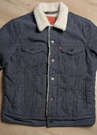 Levi's sherpa trucker куртка джинсова утеплена оригінал s