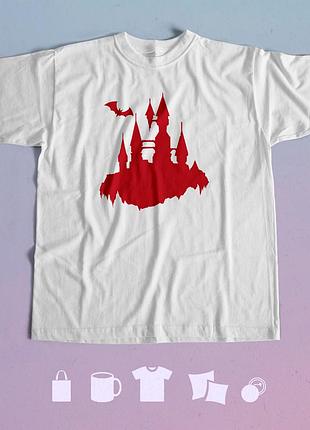 Футболка с принтом кастлвания castlevania l біла