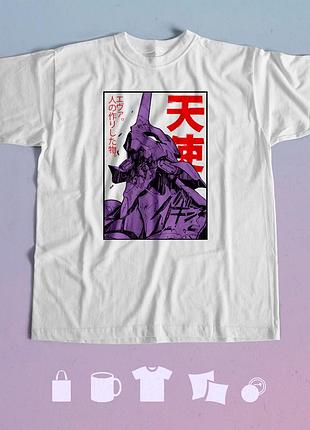 Футболка с принтом евангелион neon genesis evangelion