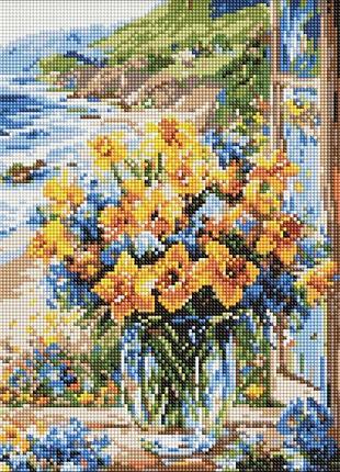 Алмазна мозаїка - квіткове узбережжя ©art_selena_ua ідейка 30х40 см (amo8153)