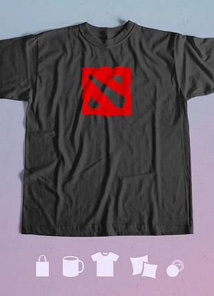 Футболка с принтом dota 2 дота xl чорна