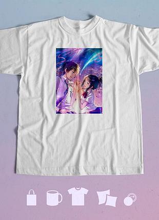 Футболка с принтом аниме твоё имя kimi no na wa your name