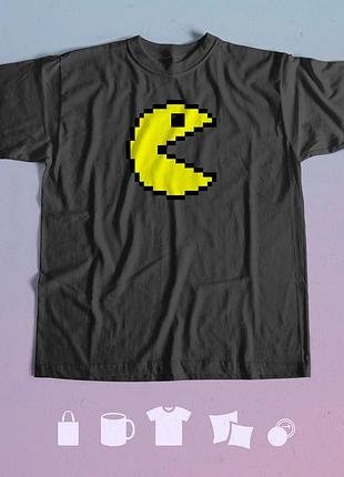 Футболка с принтом pac man пак мен xl чорна