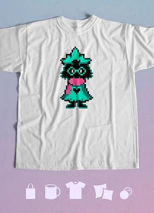 Футболка с принтом deltarune дельтарун s біла