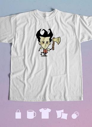 Футболка с принтом don’t starve xxl біла