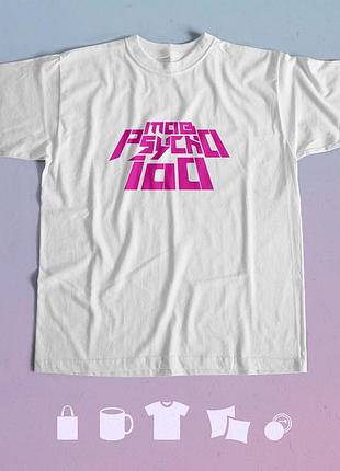 Футболка з принтом моб-вар'ят 100 mob psycho 100