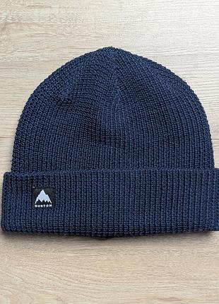 Шапка burton waffle beanie темно-синяя оригинал сноуборд