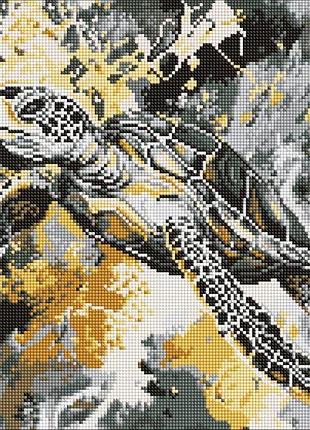 Алмазна мозаїка - золота черепаха ©art_selena_ua ідейка 40х40 см (amo8262)