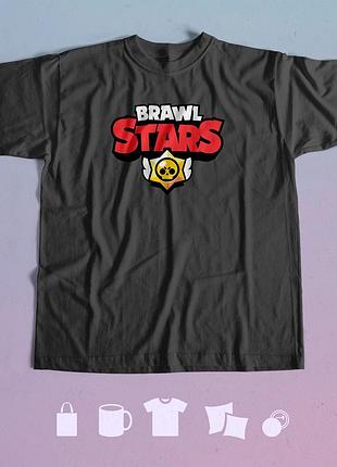 Футболка с принтом brawl stars бравл старс 3 xxl чорна
