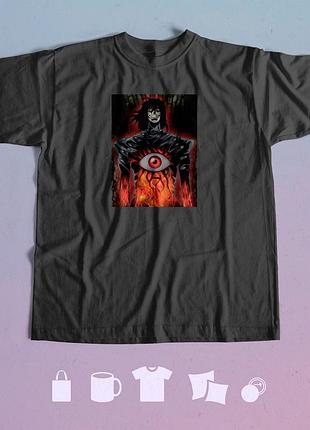 Футболка с принтом аниме хеллсинг война с нечистью hellsing m чорна