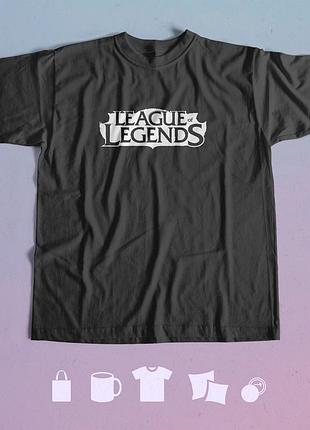 Футболка с принтом league of legends xxl чорна
