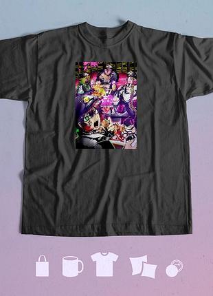 Футболка с принтом аниме нанбака nanbaka s чорна