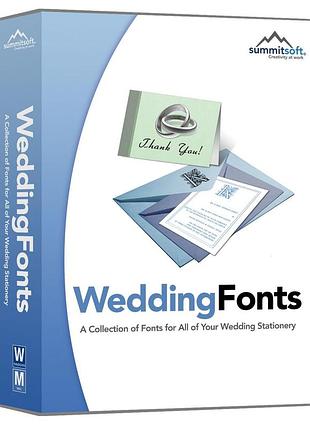 Wedding fonts, англійська версія, програмне забезпечення для pc
