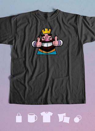 Футболка с принтом clash royale xxl чорна