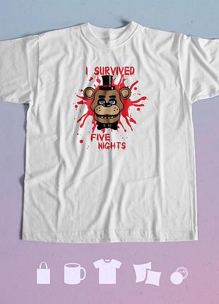 Футболка з принтом five nights at freddy's п'ять ночей з фредді