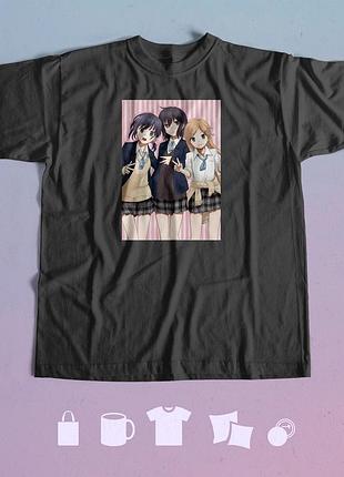 Футболка з принтом аніме єднання сердець kokoro connect