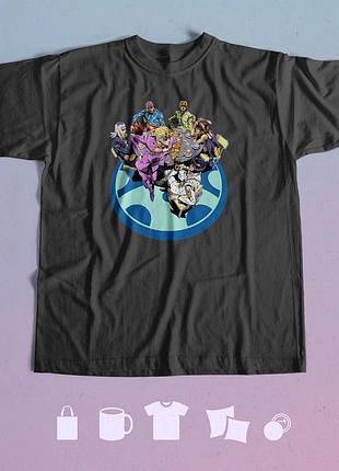 Футболка з принтом джо джо jojo's bizarre adventure m чорна