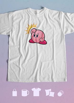 Футболка с принтом kirby кирби xl біла