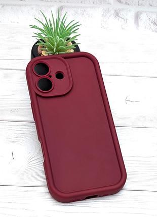 Чохол shock case для apple iphone 17 бампер силіконовий колір бордовий